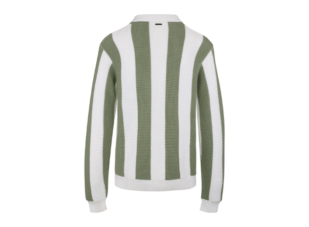 Claude Sweater Light Green M Structure block stripe sweater 