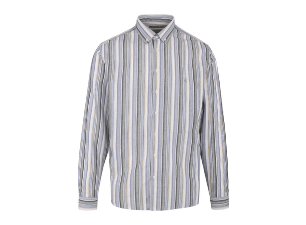 Daniel LS Shirt Blue multi L Cotton stripe LS shirt 