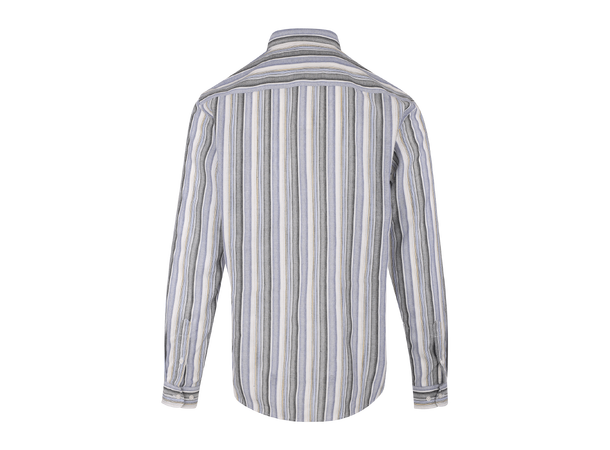 Daniel LS Shirt Blue multi L Cotton stripe LS shirt 