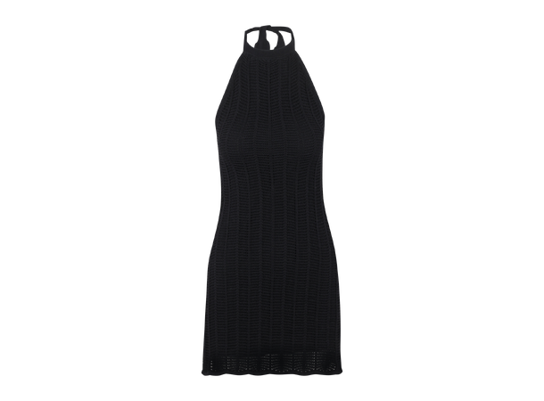 Daniella Dress Black M Halterneck crochet dress 