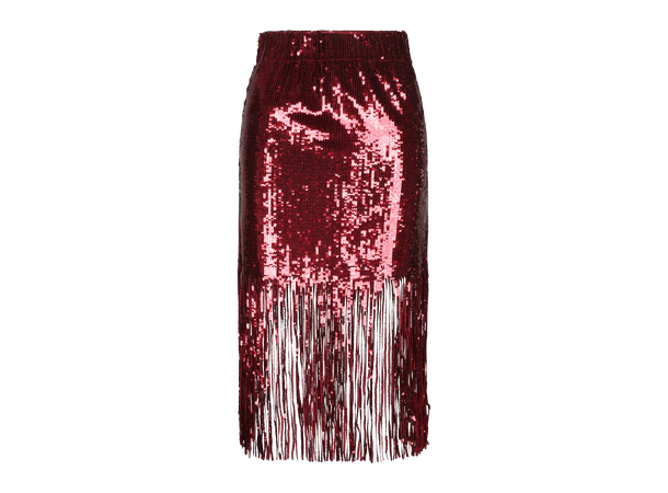 Dixi Skirt Burgundy S Party sequins midi skirt 