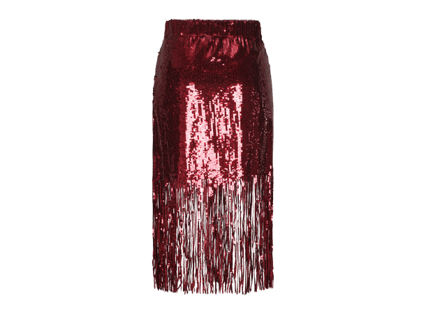 Dixi Skirt Burgundy S Party sequins midi skirt 