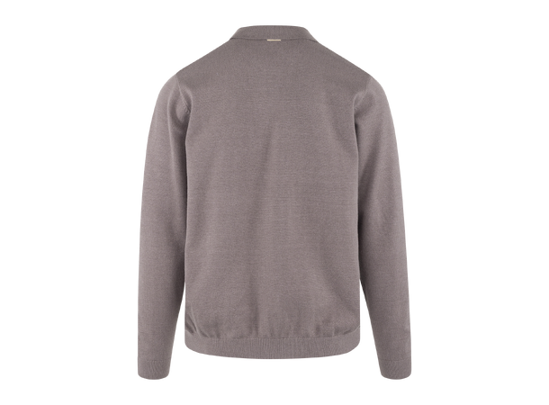 Fabrizio Sweater Mid Brown L Button polo pique 