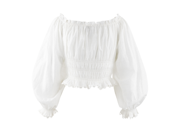 Gamela Top White M LS crop top 