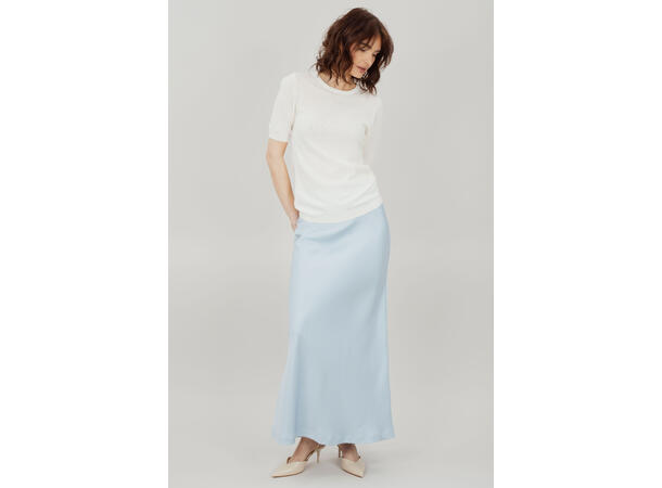 Gamma Skirt Light Blue L Maxi satin slip skirt 