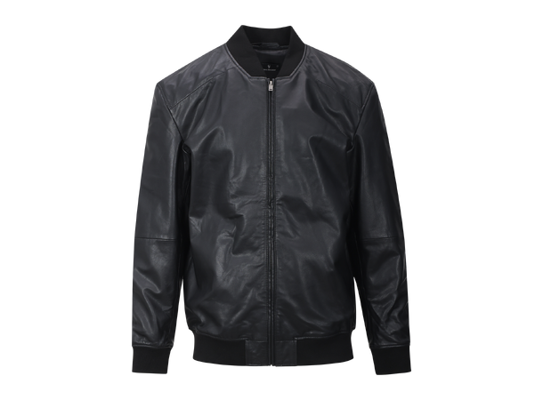 Gusto Jacket Black M Leather bomber jacket 