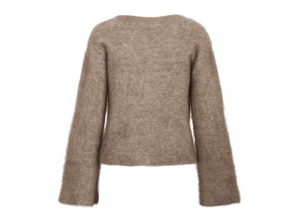 Hannah Cardigan Dark Sand S Furry mohair cardigan 