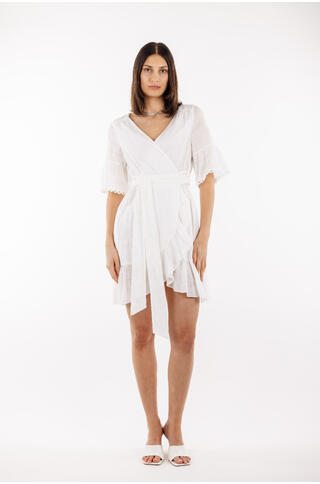 Hilke Dress Cotton wrap  dress