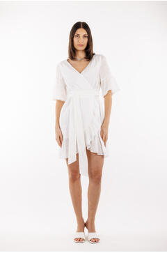 Hilke Dress Cotton wrap  dress