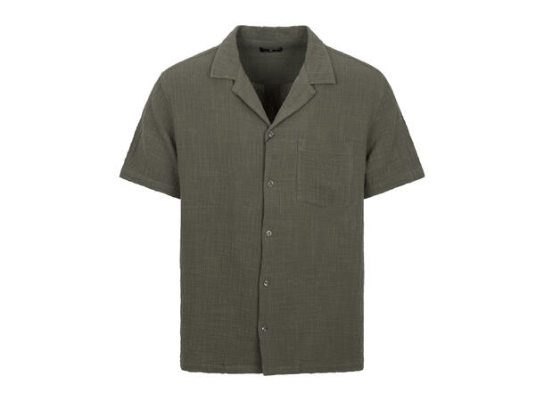 James SS Shirt Olive S Cotton gauze SS shirt 