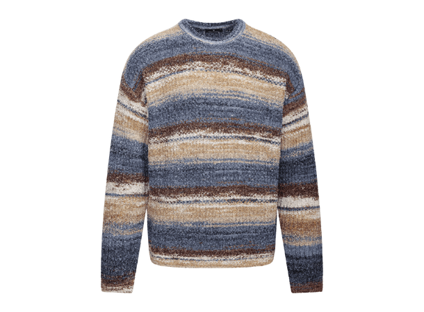 Jasper Sweater Blue multi M Space dye striped sweater 