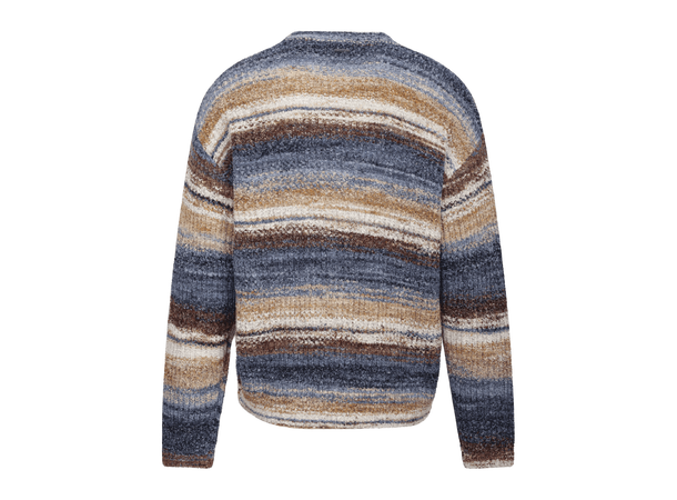 Jasper Sweater Blue multi M Space dye striped sweater 