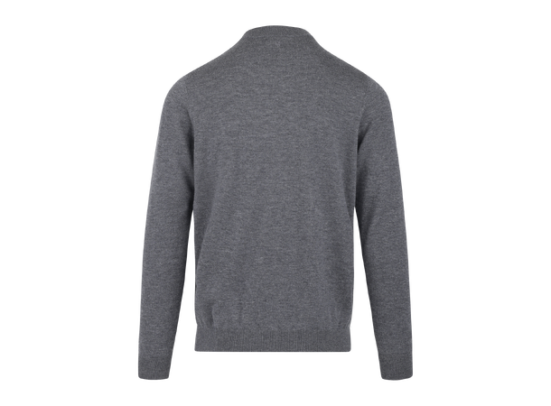 Leon Sweater Dark Grey Melange L Meriono mock neck 