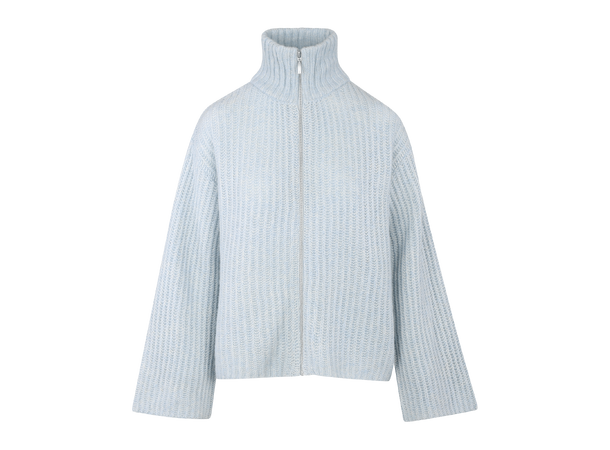 Majken Cardigan Light Blue XL Zip wool cardigan 