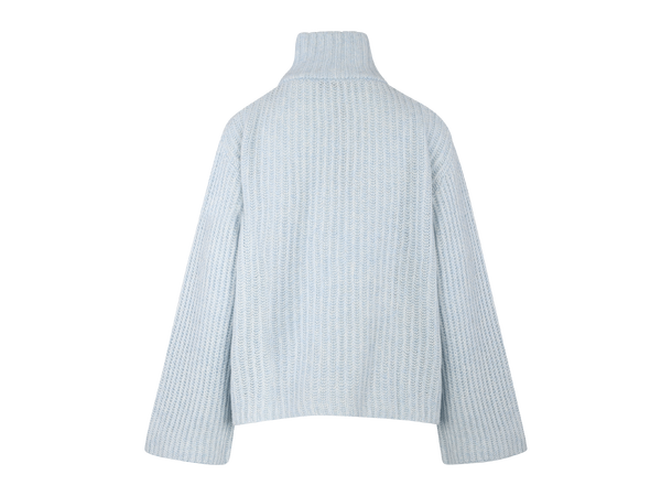 Majken Cardigan Light Blue XL Zip wool cardigan 
