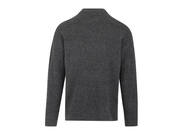 Perot Sweater Charcoal L Teddy knit mock neck 