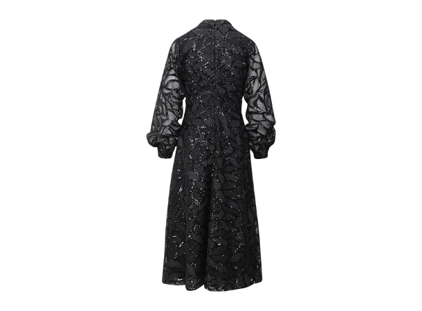 Sagin Dress Black M Embroidered long dress 