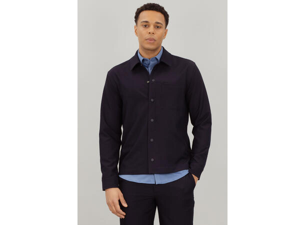 Samuel LS Shirt Dark Navy M Dressy stretch overshirt 