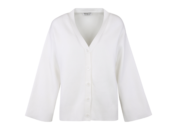 Suzan Cardigan Snow White M Boxy organic cotton cardigan 