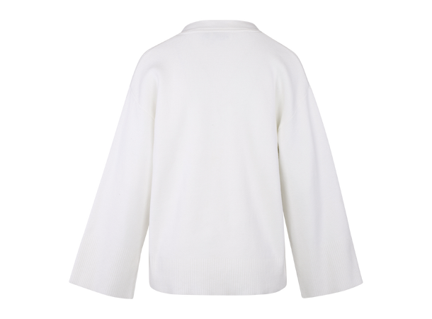 Suzan Cardigan Snow White M Boxy organic cotton cardigan 