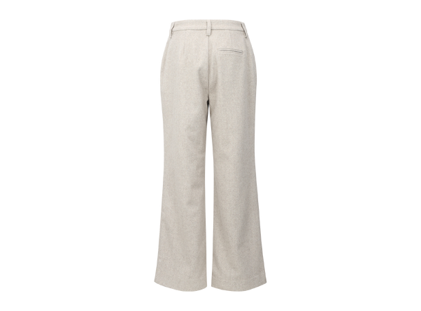Thelma Pant Sand M Loose fit, wide leg wool pants 