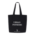 UP Recycled Tote Bag Black One Size Recycled cotton shoulder bag