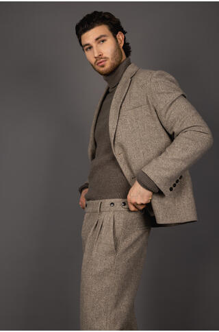 Zergie Blazer Herringbone wool blazer