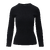 Mari LS Top Black L Merino LS rib sweater 