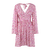 Claudia Dress Pink AOP L V-neck open back mini dress 