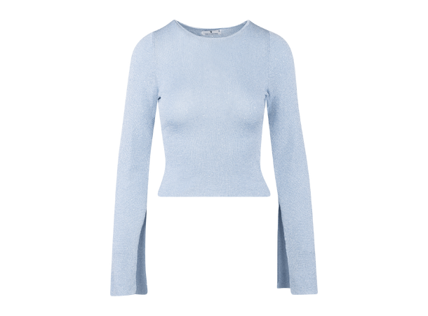 Adina Top LS Blue S LS sequin knit top 