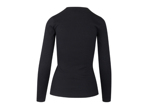 Bibi Top LS Black XL Organic LS rib top 