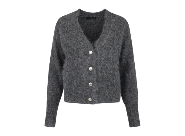 Birdie Cardigan Charcoal XL Fury fluffy cardigan w/UP logo buttons 