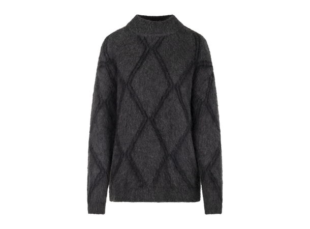 Bowen Reversible Sweater Grey M Hairy argyle sweater 