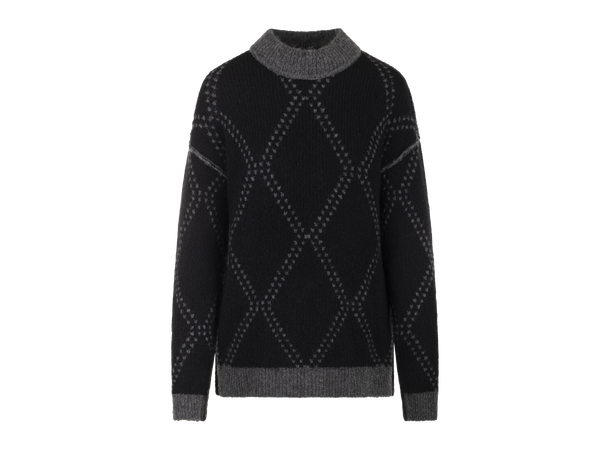 Bowen Reversible Sweater Grey M Hairy argyle sweater 