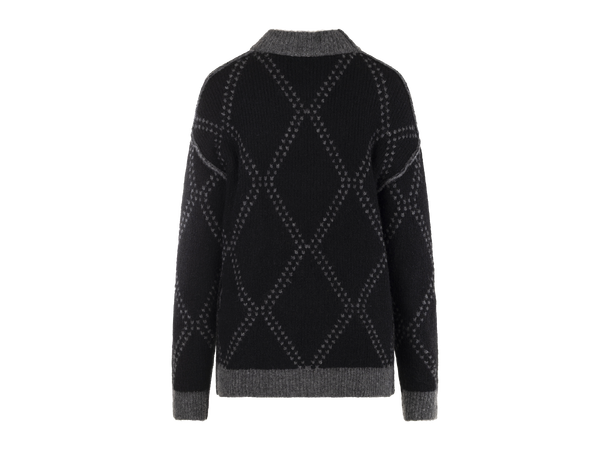 Bowen Reversible Sweater Grey M Hairy argyle sweater 