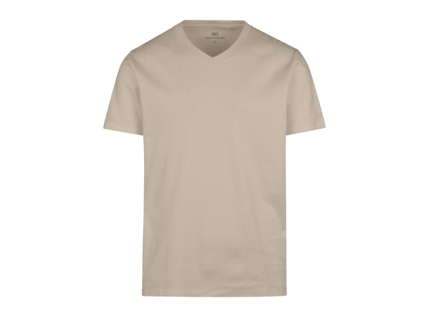 Bruno V-neck Tee Light Sand M Organic cotton V-neck t-shirt 