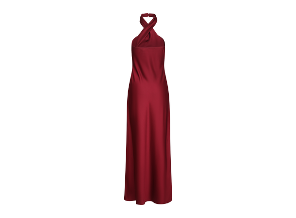 Dolores Dress Burgundy M Halter-neck maxi dress 