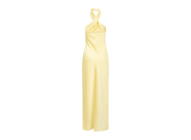 Dolores Dress Light Yellow S Halter-neck maxi dress 