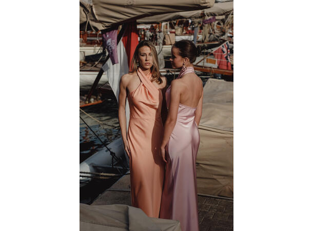 Dolores Dress Light Yellow S Halter-neck maxi dress 
