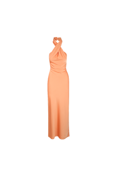 Dolores Dress Nectarine M Halter-neck maxi dress