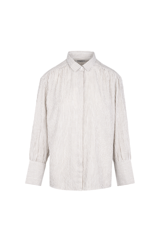 Fanaka Shirt Striped shirt with gathers