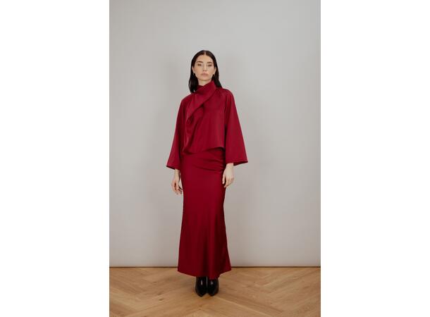 Gamma Skirt Burgundy M Maxi satin slip skirt 