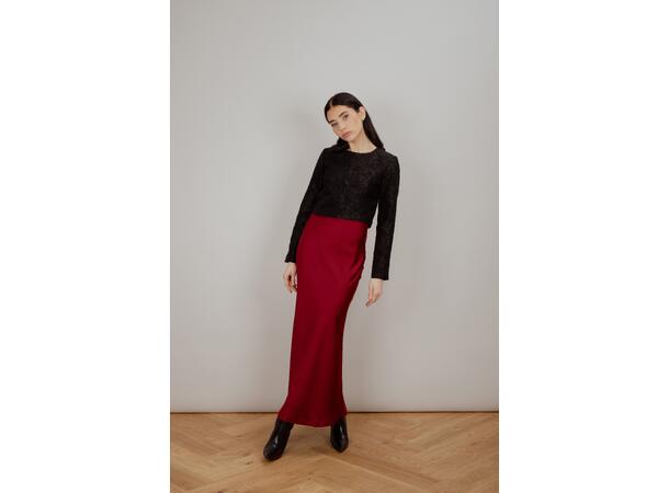 Gamma Skirt Burgundy M Maxi satin slip skirt 