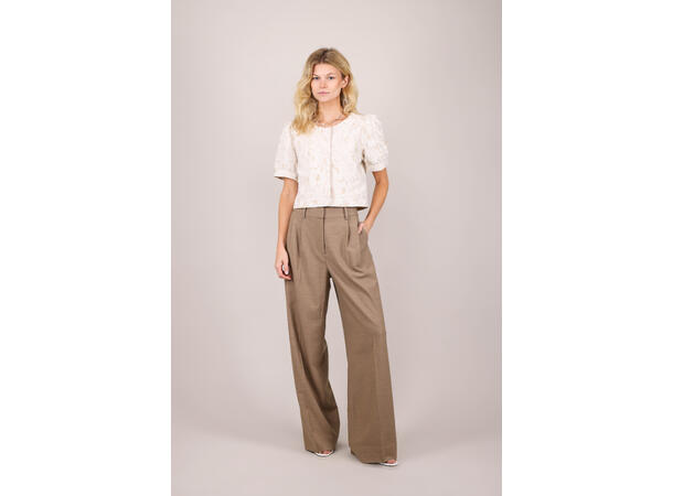 Happy Pants Sand M Tailored flannel pants 