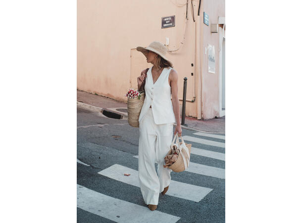 Isa Pants White L Linen pants 