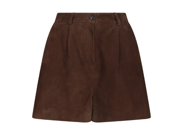 Jayla Suede Shorts Chocolate Brown L Goat suede shorts 