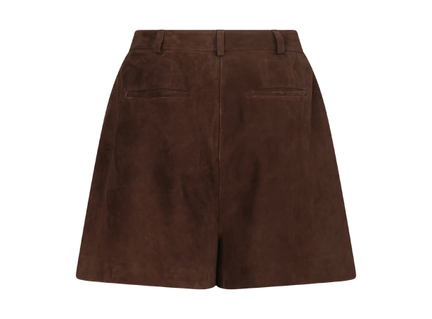 Jayla Suede Shorts Chocolate Brown L Goat suede shorts 