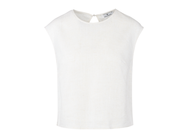 Lina Top Light Sand L Linen/Viscose top 
