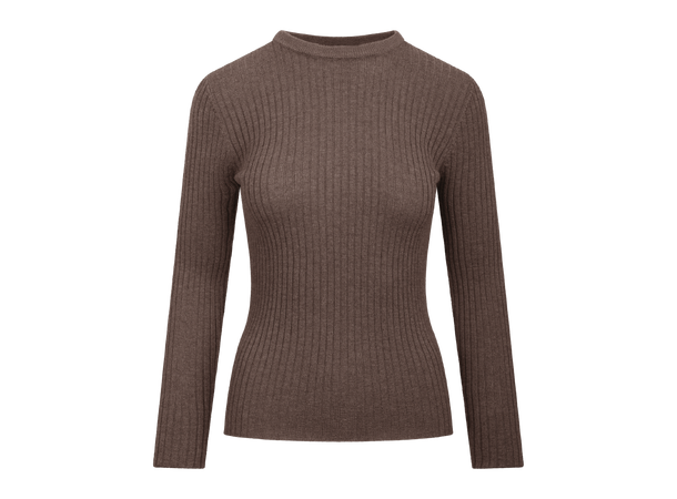 Mari LS Top Wood Burn M Merino LS rib sweater 