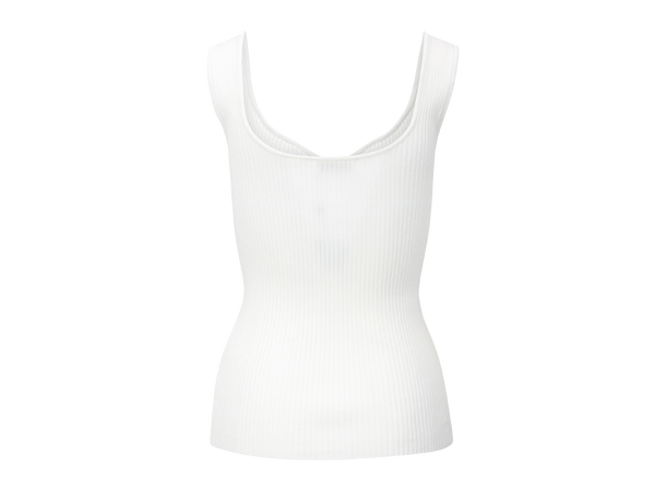 Marita Top Cream XL Sweetheart rib top 